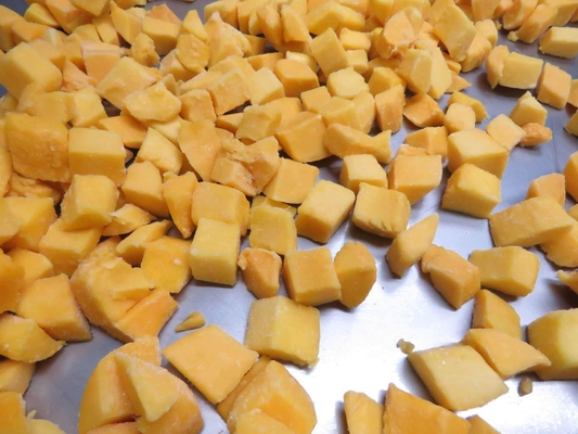 High Quality IQF Frozen Mango Dices Freezing Process Bulk Vacuum Pack Natural Delicious