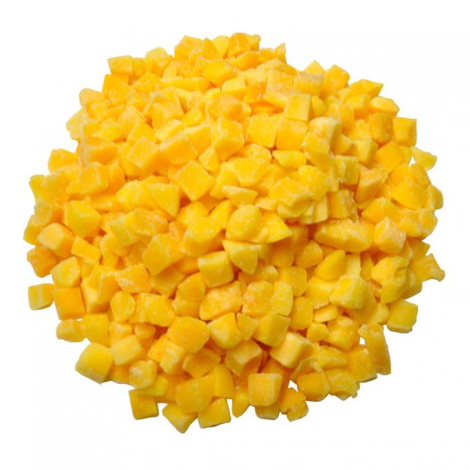 IQF Biologische geelperskenspieren Bulk Verpakte bevroren vruchten Waterpulp Gehele blokken en helften Zoete smaak Geconserveerd 3
