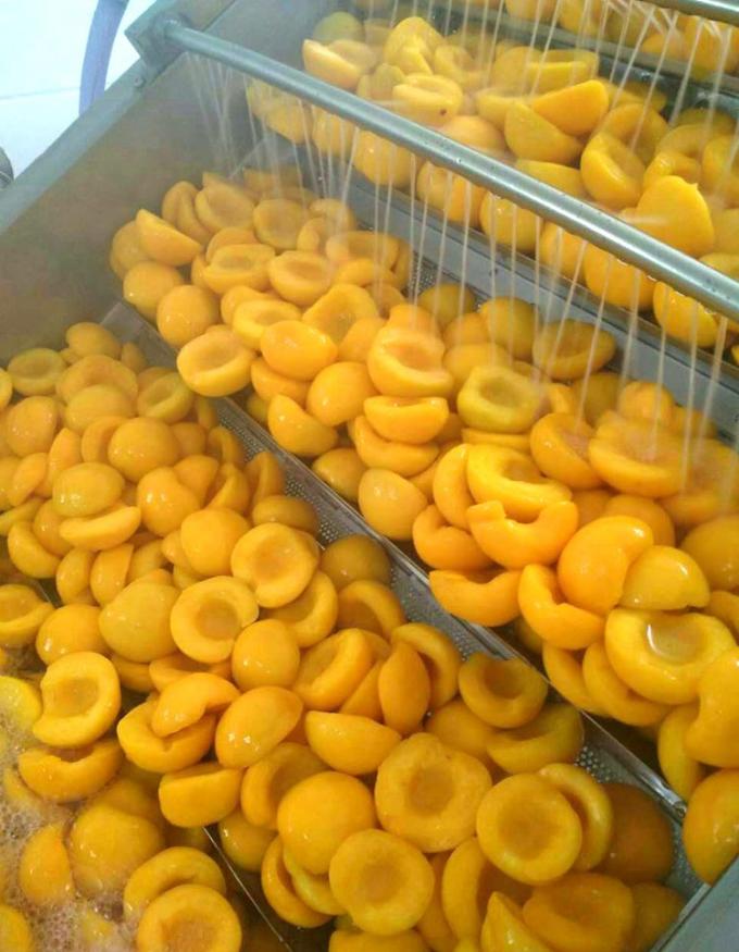IQF Biologische Gele Perzik Helften Diepvriesfruit Zoete Smaak Bulk Verpakt Geconserveerd Water Pulp Heel Kubussen Dobbelstenen Helften Beschikbaar 6