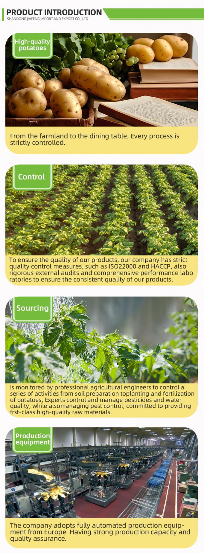 Automatische bevroren friet Bevroren friet Biologische IQF friet Bulk verpakking 10 kg vers materiaal 2