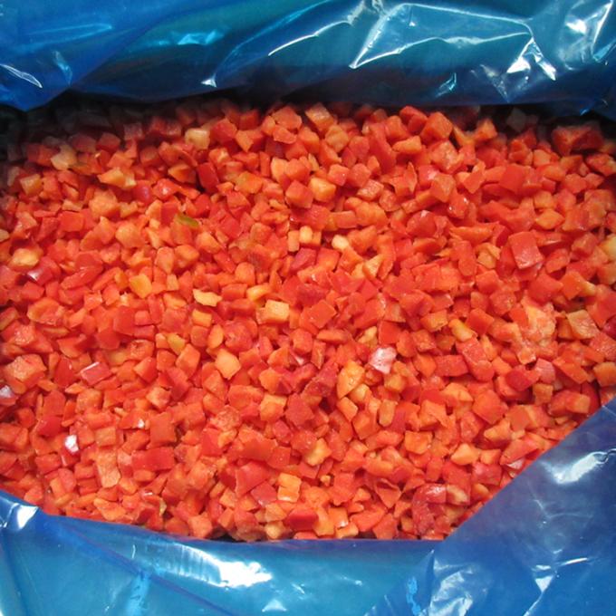 China Leverancier IQF Verwerking Diepgevroren Rode Zoete Paprika Blokjes in Bulk Diepgevroren Groenten 0
