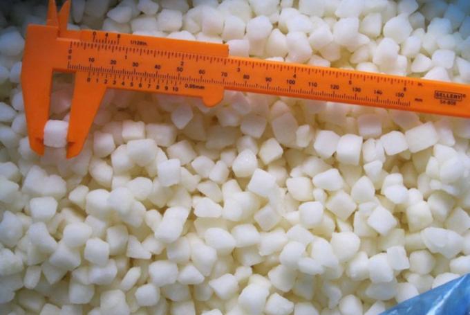 China Origin IQF Vers Versgevroren In Blokjes Gesneden Perenblokjes 10x10mm Goede Prijs Diepvriesfruit Sneeuwpeer In Blokjes 0