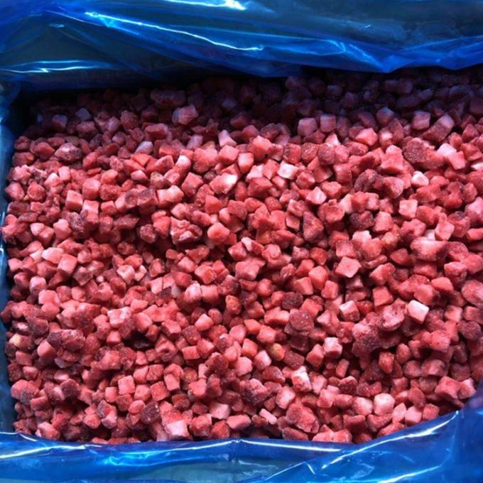 Nieuwe oogst Goede kwaliteit Iqf Bevroren Strawberry Diced Bevroren Strawberry Dices uit China 0