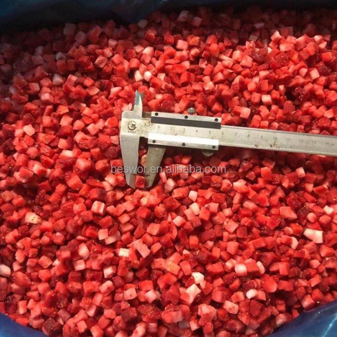 Nieuwe oogst Goede kwaliteit Iqf Bevroren Strawberry Diced Bevroren Strawberry Dices uit China 1