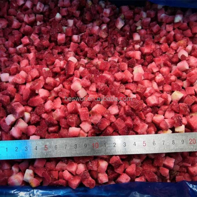 Nieuwe oogst Goede kwaliteit Iqf Bevroren Strawberry Diced Bevroren Strawberry Dices uit China 2