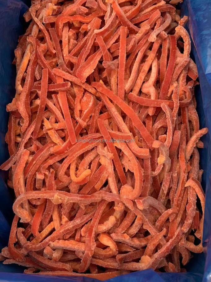 Gecertificeerde Kwaliteit Professionele Productie IQF Diepgevroren Rode Paprika Reepjes 1