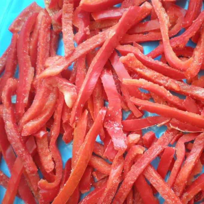 Gecertificeerde Kwaliteit Professionele Productie IQF Diepgevroren Rode Paprika Reepjes 4
