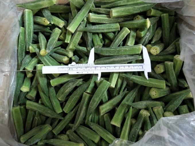 Frozen Lady's Fingers IQF Premium Okra Groente geheel en gesneden voor het koken Groothandel Bulkleverancier uit Vietnam 4